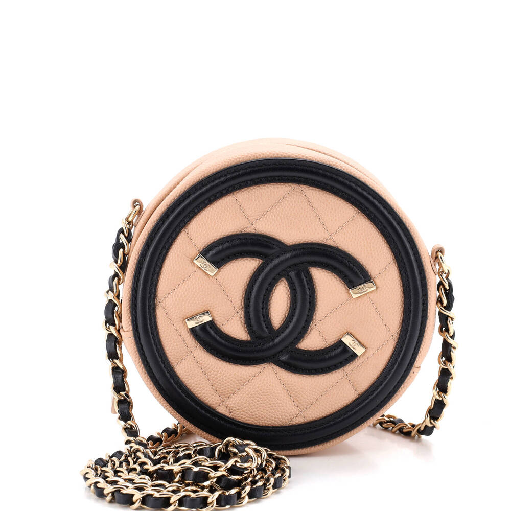 Chanel Filigree Round Clutch With Chain #269210C27B